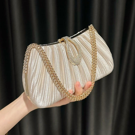 2025 New Satin Pleated Evening Bag For Women